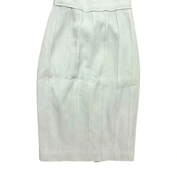 Designer Amelia Toro Mint Green Wool Pencil Skirt Size 4 - Picture 1 of 5
